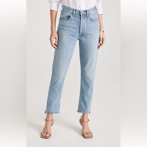 Agolde Riley High Rise Straight Crop Jeans